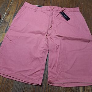 New Size 34 Marquis Signature Salmon Chino Cotton Shorts with Pockets NWT